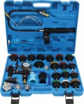 Testeur et remplissage pneumatique de système de refroidissement - coffret de 28 pcs