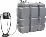Cuve de stockage fuel PEHD 1500L DP avec armoire intégrée pour station à gasoil 230V 50 l/min