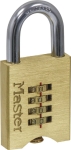 Cadenas corps laiton à combinaison 4 chiffres 50mm anse acier - blister