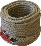 Corde à poulie avec crochet en cordage polypropylène 20mm 25m Corde à poulie avec crochet en cordage polypropylène 20mm 25m