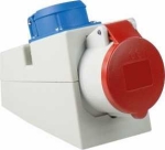 Prise murale combinée CEE 250V/400V 16A - 3PNT / 16A - 2PT