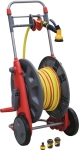 Enrouleur professionnel équipé de 25m de tuyau d'eau de 15mm et accessoires