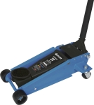 Cric rouleur 3T double piston avec pédale 120/450mm longueur 640mm