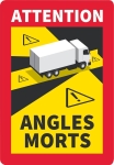 Panneau angles morts pour camions – autocollants 170x250mm - lot de 100 pcs
