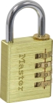 Cadenas corps laiton à combinaison 4 chiffres 40mm anse acier - blister