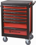 Servante d'atelier 7 tiroirs rouge/noir 675x450x980mm