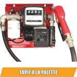 Pompe à gasoil 230V 60 l/min avec pistolet automatique/ volucompteur /filtre - station murale