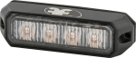 Feu de pénétration 4 LED 9/30V orange 10 flashs différents