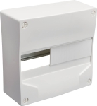 Coffret modulaire vide avec rail pour 1 rangée de 13 modules 230x232x94mm Coffret modulaire vide avec rail pour 1 rangée de 13 modules 230x232x94mm