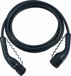 Câble de recharge véhicule électrique Type 2 vers Type 2 - 5m-7,2kW (monophasé 32A)