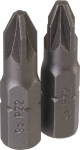 Embout hexagonal 1/4"x25mm avec empreinte Pozidriv® PZ2 - lot de 2 pcs