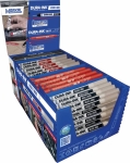 Présentoir de 144 feutres permanents et feutres double pointe DURA-INK® - mix noir et rouge