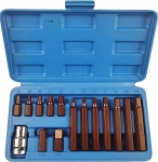 Embout hexagonal 10mm hexagonal de 4 à 12mm avec douille 1/2" porte embout - coffret PVC de 15 pcs