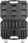 Douilles à chocs 1/2" longues de 10 à 24mm - coffret de 13 pcs