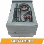 Cuve de ravitaillement gasoil PE 400L avec kit pompe à gasoil 12V 40 l/min et pistolet manuel