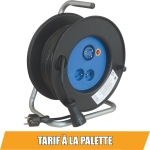 Enrouleur+rallonge électrique HO5VV-F 25m 3G1,5mm²