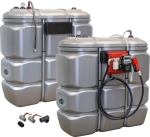 Kit de 2 cuves de stockage gasoil PEHD 1500L double paroi Kit de 2 cuves de stockage gasoil PEHD 1500L double paroi