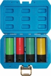 Douilles à chocs 1/2" pour jantes alu spécifiques - coffret de 4 pcs