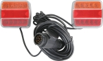 Kit de signalisation arrière LED 12V 7,5m magnétique avec fiche 13 plots - blister