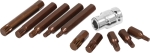 Embout hexagonal 10mm XZN de M5 à M12 avec douille porte embout 1/2" - coffret PVC de 11 pcs