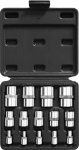 Douilles 1/4" 3/8" 1/2" Torx® femelle - coffret de 14 pcs