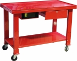 Etabli métallique mobile avec tiroirs et plateau collecteur pour huile 1200x640mm 150kg