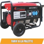 Groupe électrogène AVR monophasé essence 3500W 7,5CV avec kit brouette