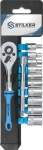 Cliquet 1/4" 45 dents avec 10 douilles de 4 à 13mm et rallonge - 12 pcs