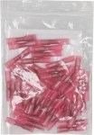 Cosse ronde femelle 100% isolée thermorétractable rouge M4 - blister de 50 pcs