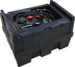 Cuve de ravitaillement gasoil PE 450L avec kit pompe à gasoil 12V 45 l/min et pistolet automatique