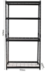 Etagère rayonnage d'atelier à emboîter 4 tablettes grillagées 1670x910x450mm max 800kg