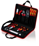 Trousse a outils compacte assortiment pinces et tournevis pour électricien