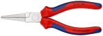 Pince à becs longs ronds 160mm - Gainage bi-matière - Chromée