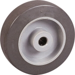 Roue nylon et caoutchouc élastique alésage lisse D.80mm