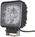 Phare de travail carré LED 10/30V 27W 1800 lumens faisceau longue portée - blister