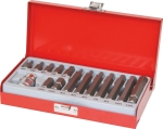 Embout hexagonal 10mm hexagonal de 4 à 12mm avec douille 1/2" porte-embouts - coffret métallique de 15 pcs