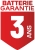 picto GARANTIE 3 ANS batterie