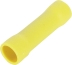 Cosse jonction bout à bout isolée jaune - blister de 10 pcs