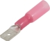 Cosse plate mâle isolée thermorétractable rouge 6,3x0,8mm - lot de 10 pcs