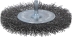 Brosse circulaire sur tige 6mm fil acier ondulé 100mm