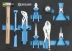 Servante d'atelier 7 tiroirs composée de 164 outils - modules mousses