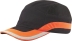 Casquette de sécurité avec bande réfléchissante noire et orange