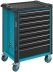 Servante d'atelier 8 tiroirs bleu/noir 785x518x1020mm