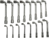 Clés à pipe débouchées 6 pans/6 pans de 8 à 24mm - boîte carton de 16 pcs