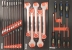 Servante d'atelier 7 tiroirs composée de 191 outils - modules finition carbone