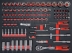 Servante d'atelier 8 tiroirs composée de 176 outils - modules carbone
