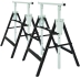 Tréteau pliant 150kg réglable en hauteur 810/1200mm - lot de 2 pcs
