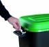 Poubelle 75L noire avec couvercle vert