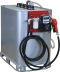 Cuve de stockage gasoil galvanisée 700L double paroi avec station à gasoil 230V 60 l/min et pistolet automatique/volucompteur/filtre