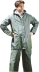 Vêtement de pluie PVC doublé avec capuche vert XL